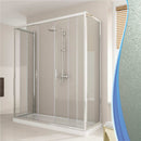 Box Doccia Rettangolare 3 Lati 2 Ante Scorrevoli In Cristallo H198 Fosterberg Viborg Trio