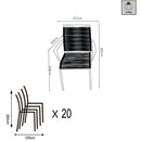 Poltrona Catalina 55x60x87 h cm in Alluminio Bianco