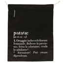 Sacchetto potato/patata 40x30 cm in Cotone VdE Tivoli 1996 Nero