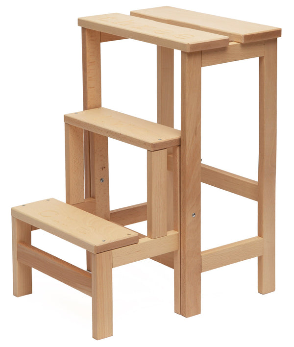 Sgabello Scaletta 60x40x46 cm in Legno Naturale acquista