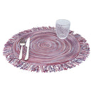 Set 6 Tovagliette con Frange Ø45x0,5 cm  in Polipropilene VdE Tivoli 1996 Shades of Provence