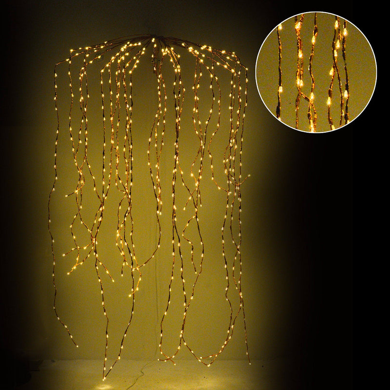 Cascata Luminosa 729 LED da Esterno cm Filo Rame