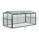Serra da Giardino Tetto Regolabile 130x70x61 cm in Policarbonato e Alluminio Verde e Trasparente