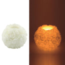 Candela led bianco con rose fontana cm Ø25xh20