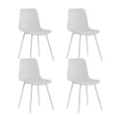 Set 4 Sedie Cover 50x58x85 cm in Polipropilene Bianco       