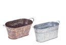 Set 4 Cesti Contenitori in Ferro con Manici 26 cm 