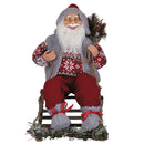 Pupazzo Babbo Natale H50 cm in Stoffa Rosso