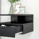 Set 2 Comodini Sospesi 35x32x22,5 cm Design Moderno Nero
