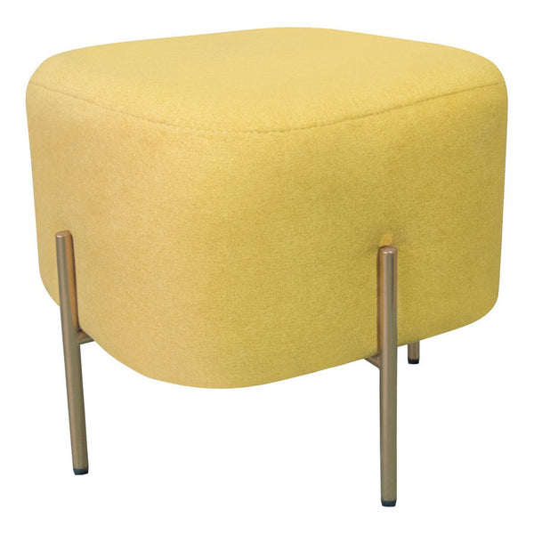 sconto Pouf Poggiapiedi 41x41x41 cm in Tessuto Kate Giallo