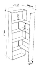 Libreria 72x22x200 cm Wish estensibile angolare antracite