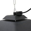 Stufa Alogena a Sospensione Ø43x25 cm 2000W con Luce LED e Telecomando Nera