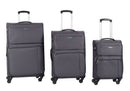 Set 3 Valigie Trolley Espandibile in Poliestere TSA Ravizzoni Manila Grigio