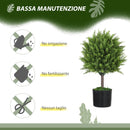 Pianta Artificiale di Albero Cedro 55A cm con Vaso Incluso per Interno ed Esterno Verde   