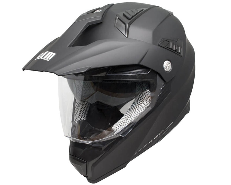 Casco Integrale per Moto Cross con Frontino CGM Forefront 606A Nero Opaco