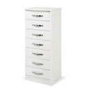 Cassettiera Settimino 45 111x46x42 cm bianco frassinato