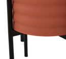 Porta Vasi Milly Tris Ø36x56,5 cm - Ø30x48,5 cm - Ø24x37,5 cm in Ferro Rosso mattone e Nero      