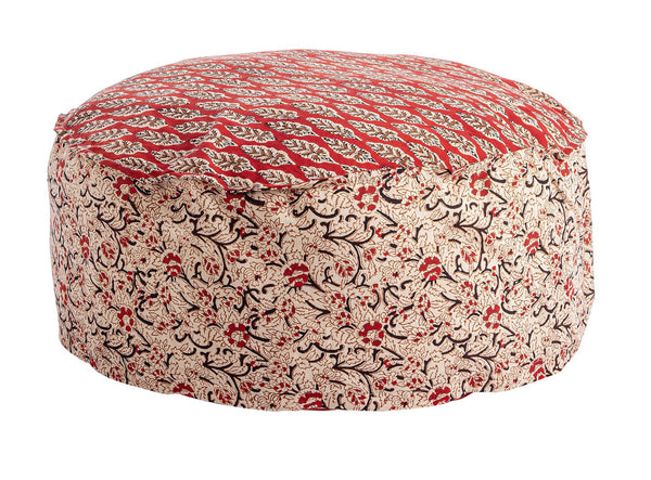 Pouf  65x65x25cm in Tessuto Lorient Rosso sconto