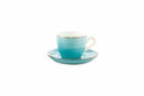 Set 6 Tazzine Caffè in Gres Colorato con Piattino 90 ml Villa d'Este Home Tivoli Baita