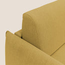 Divano Letto 3 Posti 195x95x96 cm in Tessuto Giallo