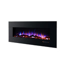 Camino Elettrico da Pavimento 52x127x11,5 cm Effetto Fiamma 1500W Advance Nero