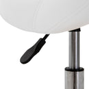 Sgabello per Estetista Parrucchiere Salone Seduta Sella Crema 52×53×49-61 cm 