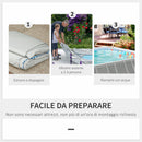 Piscina Fuori Terra Autoportante 580x310x122 cm con Filtro Grigio Chiaro
