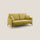 Divano 2 Posti 140x94x90 cm in Tessuto Giallo