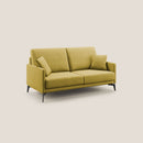 Divano 2 Posti 140x94x90 cm in Tessuto Giallo