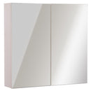 Specchiera da Bagno 2 ante e 3 Ripiani in Legno Rovere 63x60x13.5 cm 
