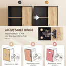 Credenza Moderna da Cucina 88x35x160 cm con 2 Cassetti 2 Ripiani e un Armadietto Legno e Nero      