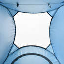 Tenda da Doccia Pop Up Impermeabile 126x124x189 cm con Porta a Cerniera Blu   