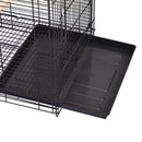 Voliera Gabbia per Uccelli 51x51x137 cm in Acciaio e Legno Nera