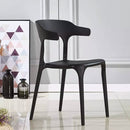 Set 4 Sedie Impilabili 50x75,5x52 cm in Polipropilene New America Nero