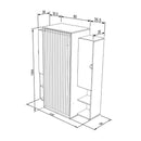 Armadio Guardaroba 150x56x184h cm Krell rovere bianco 