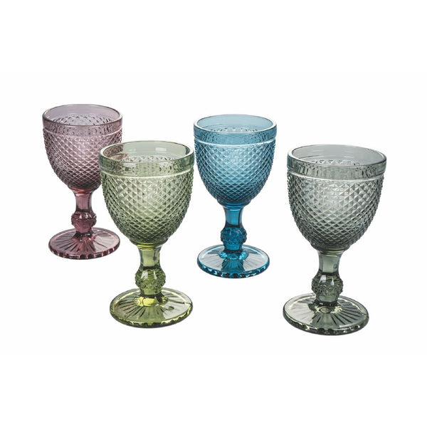 Set 4 Calici Rombi in Vetro VdE Tivoli 1996 4 Colori Differenti sconto