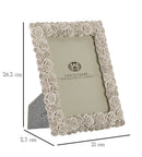 Cornice Roses 21x2,3x26,2 cm in Poliresina e Vetro