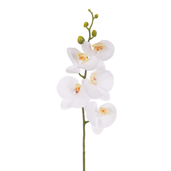 sconto Set 3 Phalenopsis Artificiali con 5 Fiori Altezza 88 cm Bianco
