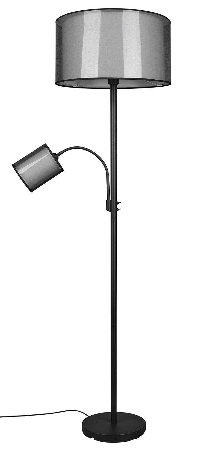 Piantana da Interno Attacco E27 in Metallo Nero Opaco