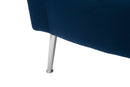 Poltrona Bucarest Blu Elettrico 76x74x73 cm in Playwood Spugna Tessuto e Metallo Blue e Oro