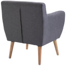 Poltrona Stile Nordico in Tessuto Grigio Chiaro 68x58.5x76 cm 