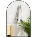 Specchio ad Arco 60x3x90 cm in Lega di Alluminio e Vetro Nero   