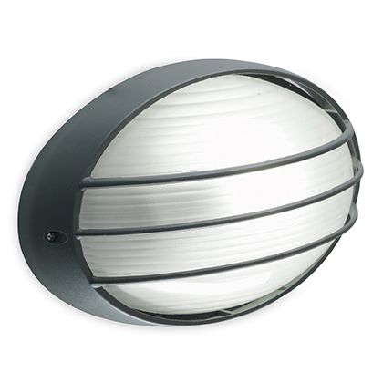 Lampada Plafoniera Ovale Grande con Griglia Colore Grigio per Esterno Linea Garden Livos acquista