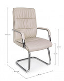 Set 2 Sedie Poltrone Attesa 58x60,5x101,5h cm da Ufficio Sydney Tortora 