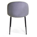 Sedia Sammi 50x57xh47/77,5 cm in Tessuto Velluto Grigio/Nero