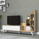 Mobile porta Tv con libreria Bingo rovere 160 cm 