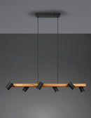 Lampada a Sospensione da Interno Attacco GU10 in Metallo Nero Opaco