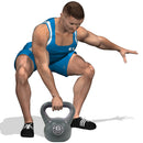 Kettlebell Attrezzo Fitness Peso in Ghisa da 6 kg con Impugnatura Ergonomica Grigio e Nero      