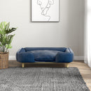 Divano per Cani Taglia Grande  fino 30 kg 96x66x24 cm con Cuscino Rimovibile Blu  
