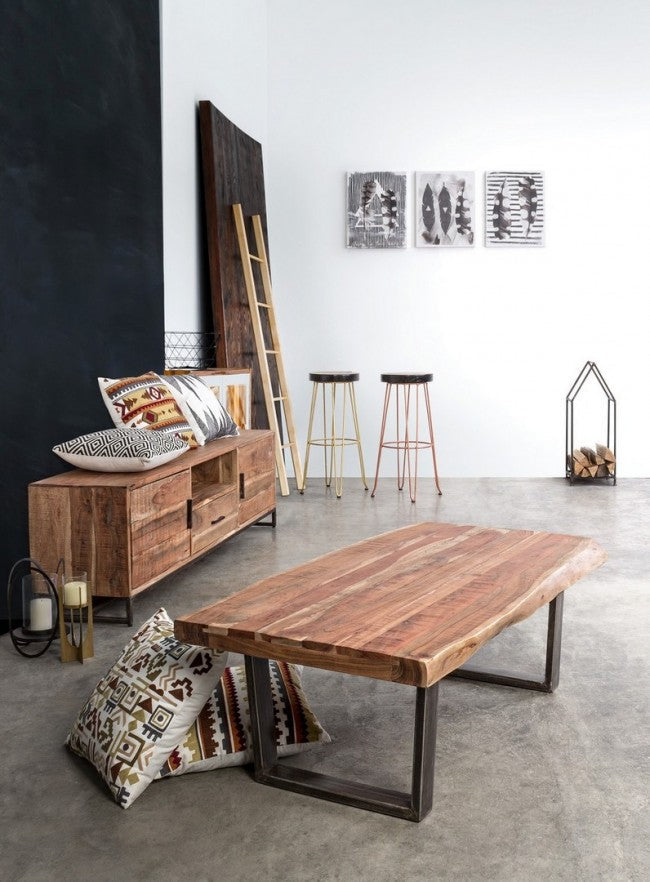 Sgabello Bar Rakel Rame in Legno