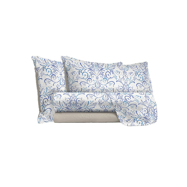Set Lenzuola con Stampa Sopra Sotto e Federe Ornato Tex sconto